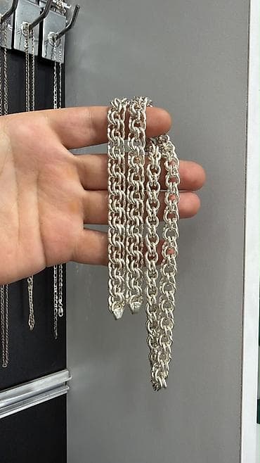 herif sepler: 925 ayar gümüş boyunbağı - Material: 925 ayar sterling gümüş - Zəncir — 1