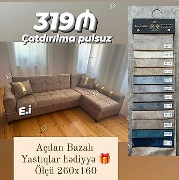 Künc divan, Açılan, Bazalı, Parça, Şəhərdaxili pulsuz çatdırılma