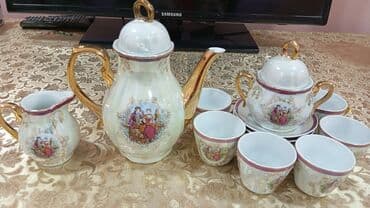 Qəhvə dəsti, rəng - Qızılı — 2