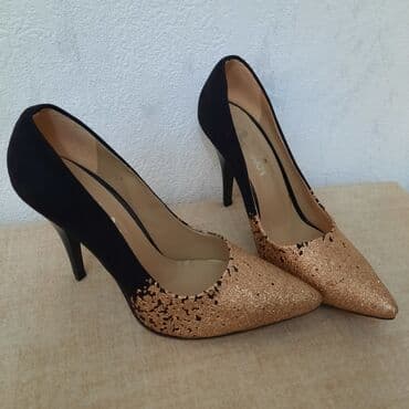 ayaqqabı мокасини: Туфли, Размер: 37, цвет - Золотой, Новый — 1