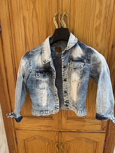 Uşaq geyimi və ayaqqabıları: Uşaq üçün cins gödəkçə - Material: dayanıqlı denim (cins parça) - — 1