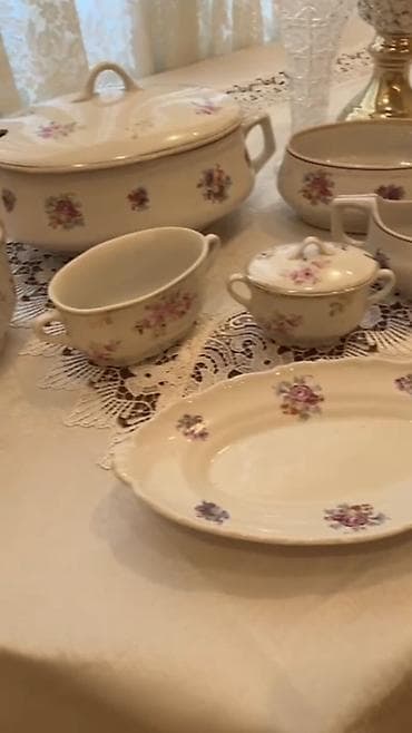 cehizlik sufreler instagram: Nahar dəsti, rəng - Ağ, Farfor, SSRİ — 6