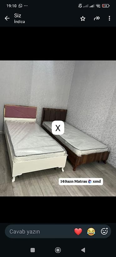 islenmis matras: Tək nəfərlik çarpayılar üçün matrass - Ölçü: tək nəfərlik (standart — 1