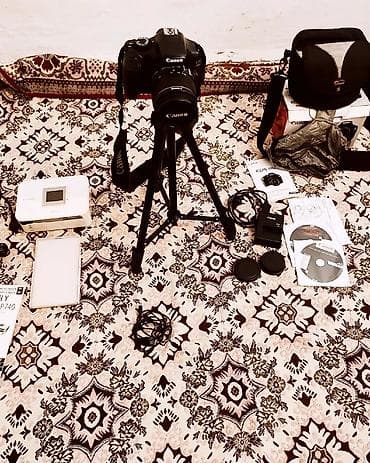 Техника и электроника: Canon EOS 1100D fotoaparat dəsti + portativ fotoprinter Komplekt: - — 5