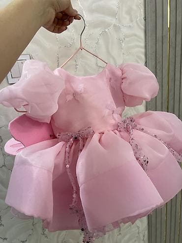 atlas donlar: Uşaq üçün nağıl tərzində çəhrayı don - Rəng: açıq çəhrayı - Dizayn — 2