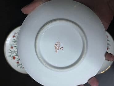 чайный сервиз барановка ссср: Çay dəsti, rəng - Ağ, Farfor, SSRİ — 5