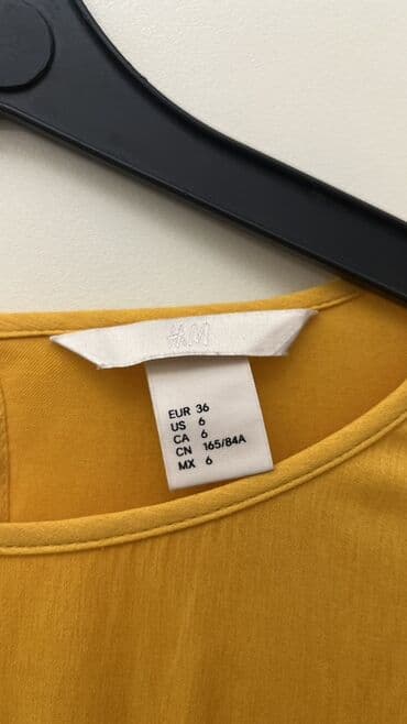 köyney: H&M qadın bluzası Tezedi - Rəng: xardal/sarı - Ölçü: EUR 36 — 3