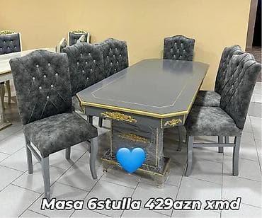 stul taxta: Qonaq otağı üçün, Yeni, 6 stul — 1