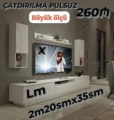 TV STEND / TV altı Yeni və sifarişlə 💥 Qiymət : 260₼ . Ölçü: 2m20sm — 2
