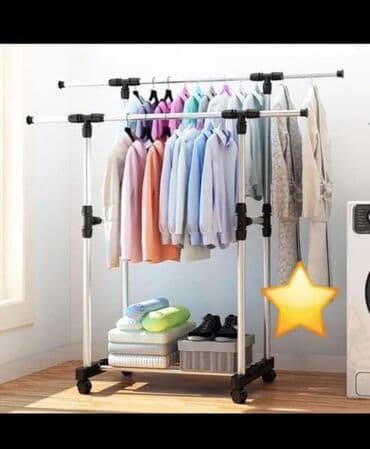 вешалка потолочная для сушки белья: 2 etajlı askı — 1