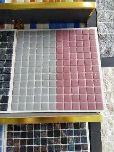 şuşə kəsimi: Mozaik kafel panelləri - Material: şüşə tipli mozaik kafel - Forma — 1