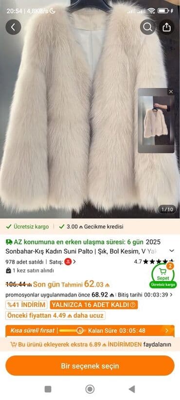 qaqa geyimi: Kürk, rəng - Ağ — 1