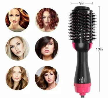 фен для волос: Daraqali hava feni 2-də isti hava üslubu daraq buruq üfürmə üfürmə — 1