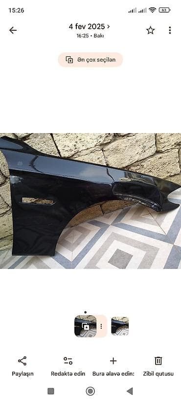 1988 bmw: Məhsul: Avtomobilin ön sağ qanadı (fender) Rəng: Qaraya yaxın tünd — 1