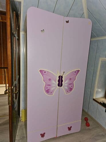 Uşaq masaları: Qız üçün, İşlənmiş, 2 təknəfərlik çarpayı, Yazı masası, Dolab, Komod — 3