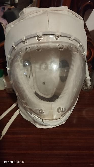 karate paltari: Karate - Rəng: ağ - Tam üz sipəri: şəffaf plastik vizor, nəfəs üçün — 2