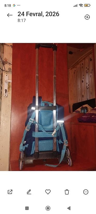 huggies elite soft: Uşaq üçün təkərli məktəb çantası və ayrılabilən çəkiləbilən arabası - — 2