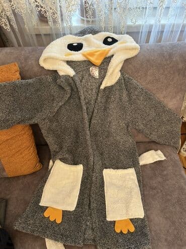 Uşaq xalatı – Pijamoni brendi - Model: heyvan motivli kapüşonlu xalat