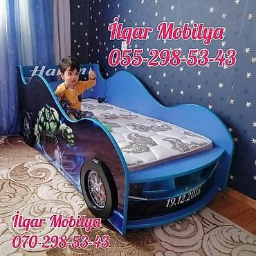 Детская мебель: Новый, На заказ, Кровать-машина, Без матраса, Без выдвижных ящиков — 2