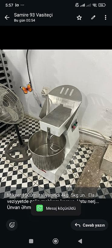 Mikser 1500m italiyanindi 4kg 5kg un. Ela veziyyetde qalin mohkem