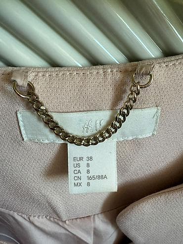 Üst geyimi: H&M qadın jaketi - Rəng: açıq pudra/çəhrayı - Model: düyməsiz — 2