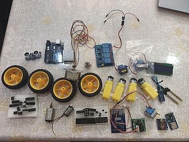 arduino uno: Arduino və robot layihələri üçün geniş komponent dəsti Tərkib: - — 1