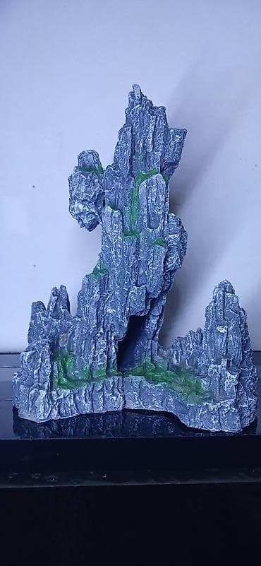 dekorativ daş: Akvaryum dekoru – Qaya/mağara kompozisiyası - Material: təhlükəsiz — 3