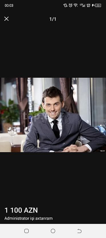 Administrator, 45 yaş, 5 ildən artıq təcrübə, Restoran