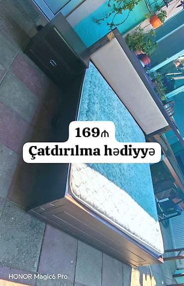 S zeyno 169₼ Taxt ölçüsü 2 /160 + 1 tumba möhkəm çarpayı çatdırılma