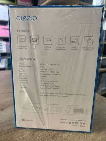 Другие планшеты: QApıda ödəmə Oteeto 8 düymlük ekran,1280x800 piksel 5g vifi dəstəyi — 1