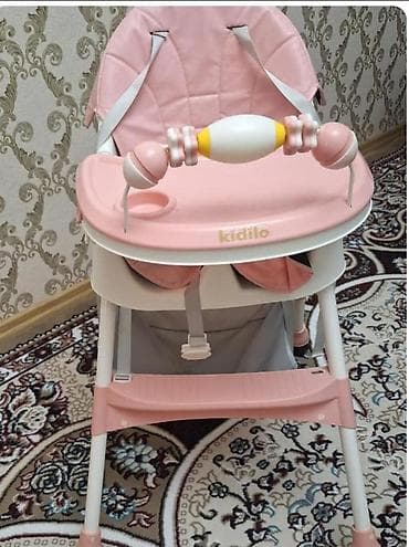 oyuncaq kaktus: Kidilo uşaq yemək stulu Quba rayonundadi - Rəng: açıq çəhrayı-ağ - — 1