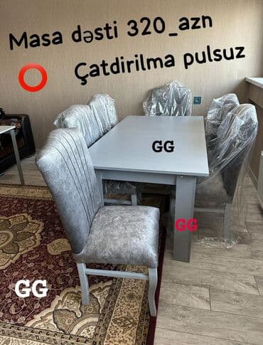 metbex stol stul: Qonaq otağı üçün, Yeni, 6 stul — 2