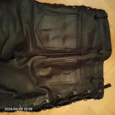 deri şalvar modelleri: Məhsul: Qara dəri şalvar - Material: Yumuşaq təbii dəri - Rəng: Qara — 3