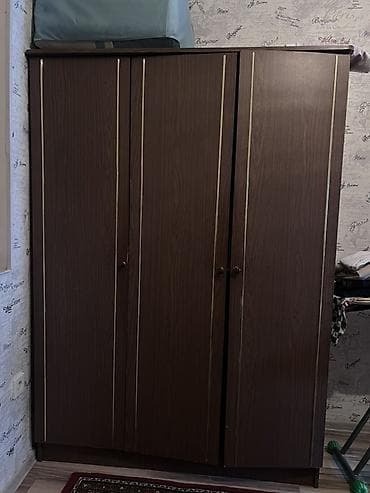 6 qapili dolablar: 4 qapılı, Qəhvəyi, Digər material, Açılan, Düz dolab — 2