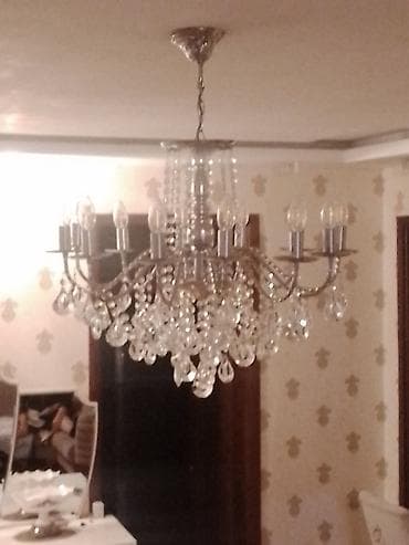 Çılçıraq, 10 və daha çox lampa, Xrustal