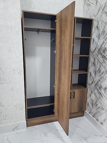 koridor mebeli: Yeni, 3 qapılı, Qəhvəyi, Digər material, Açılan, Düz dolab — 4