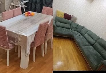 şişmə divan: Bir evden satiw✅kunc divan 400 azn ✅masa Desti 6 stulla 200 AZN Bayıl — 1
