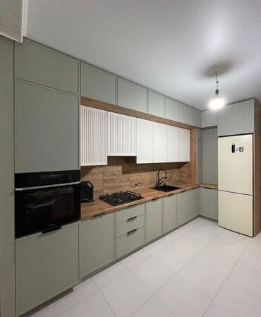 мебель на заказ шкафы: Sifarişlə mətbəx dəsti, Özü çəkən petlələr, MDF, Kredit yoxdur, Pulsuz çatdırılma — 2