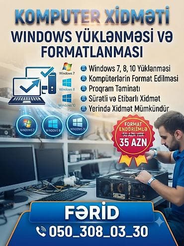 Kompüter xidməti – Windows yüklənməsi və formatlanması - Windows 7