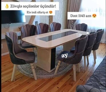 balkon ucun stol stullar: 🔹 Möhtəşəm Masa Dəsti🔹 ✨ Masa xüsusiyyətləri: Ölçü: 100 × 200 sm 8 — 1