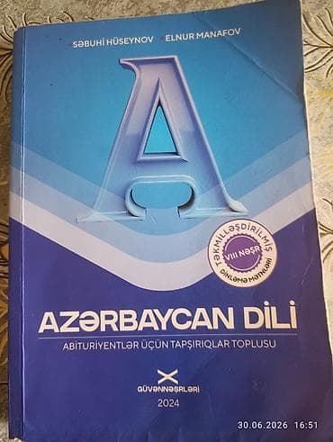 Məhsul: “Azərbaycan dili – Abituriyentlər üçün tapşırıqlar toplusu”
