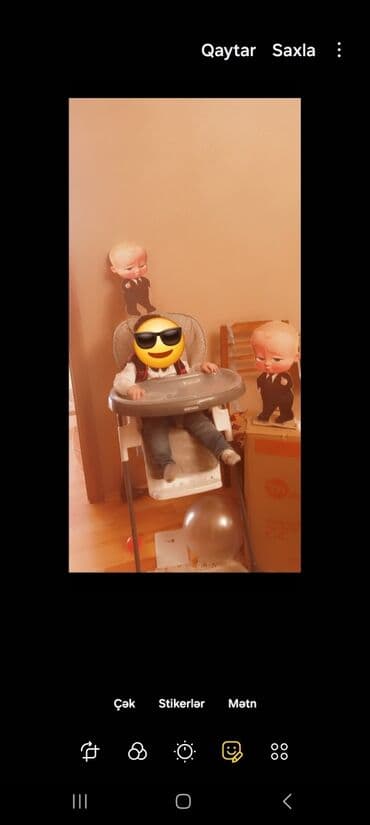 friso vom 800 qr qiymeti: Uşaq yemək stolu – yüksək oturacaq - Markası: Jetem (ön paneldə qeyd — 1