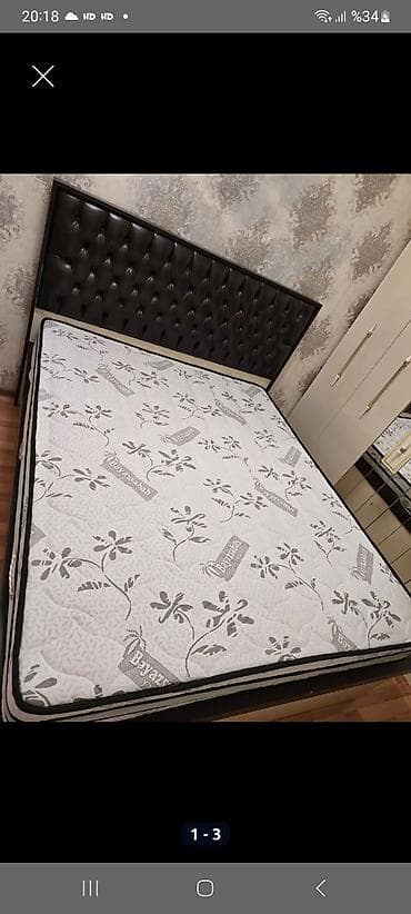 ortopedik dosek: İşlənmiş, İkinəfərlik çarpayı, Bazalı, Matras ilə, Siyirməsiz, Türkiyə — 3