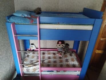 Oğlan və qız üçün, Çarpayı, Matras ilə, Siyirməli, Taxta