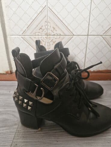 Ботинки и ботильоны: Размер: 36, цвет - Черный, Б/у — 2