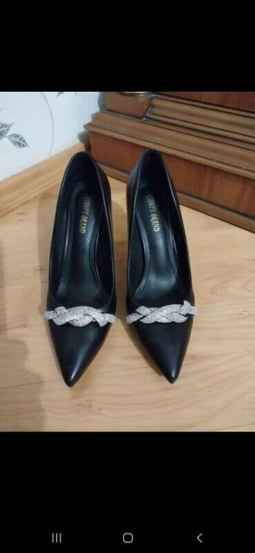 derihan ayakkabı: Tuflilər, Ölçü: 38, rəng - Qara, İşlənmiş — 2