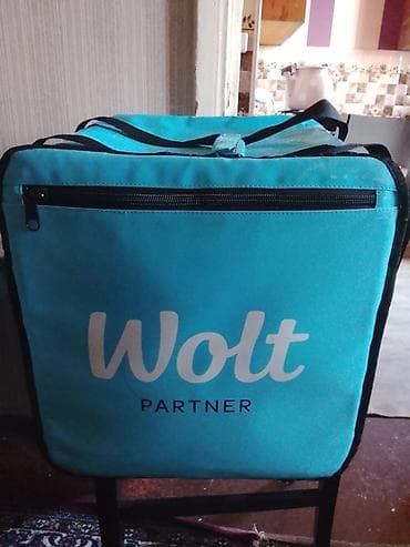volt sunka: Wolt Partner termal çatdırılma çantası - Rəng: firuzəyi (Wolt loqolu) — 1