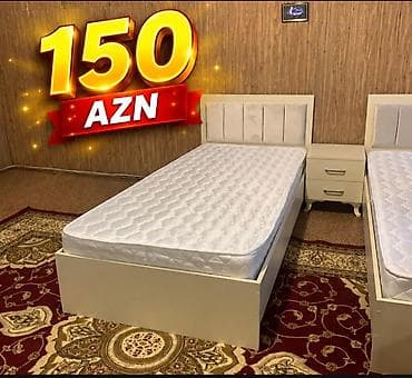 Açıq krem rəngdə tək nəfərlik yataq dəsti. Dəstə aşağıdakılar — 1