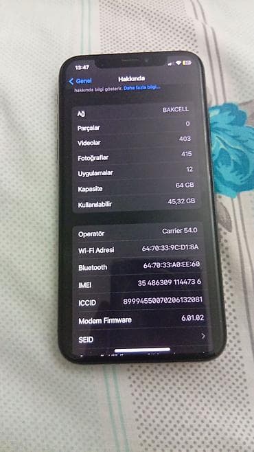 iphone x barter: IPhone X, 64 GB, Qara, Face ID — 2
