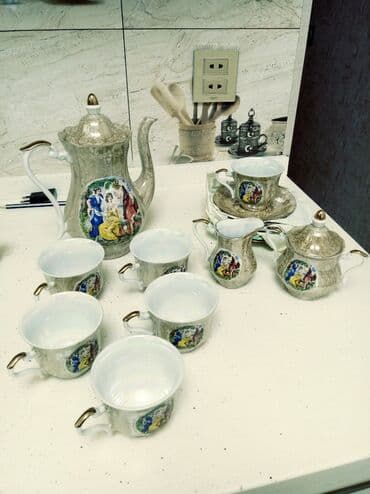 Çay dəsti, rəng - Bej, 15 nəfərlik